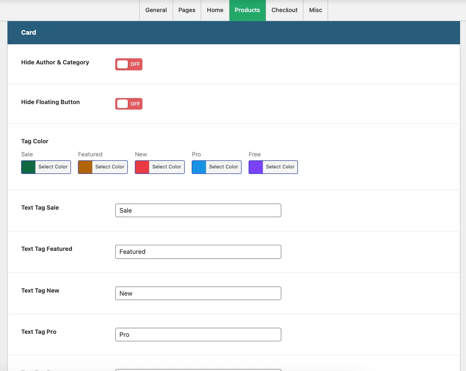 Customize Product Layout
